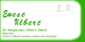 emese ulbert business card